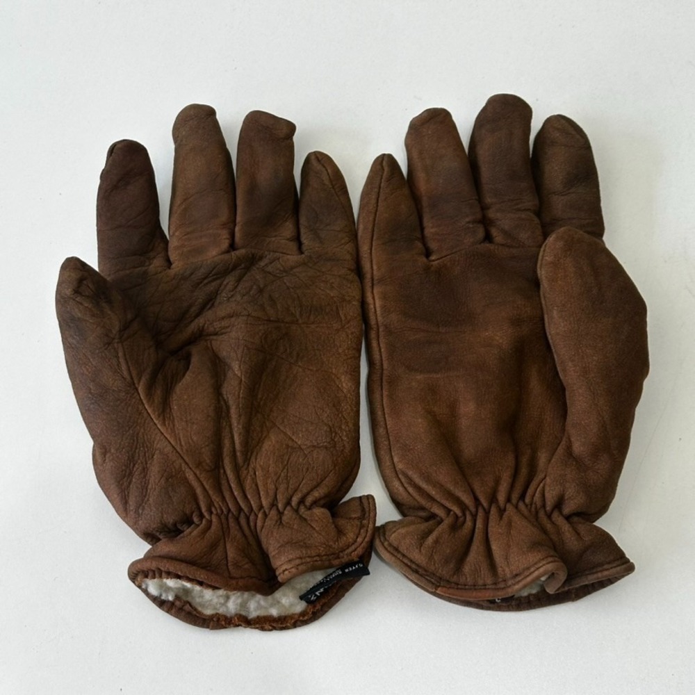 Vintage Wilsons Experts Gloves Size Large 100% Leather Mens Brown Collectible